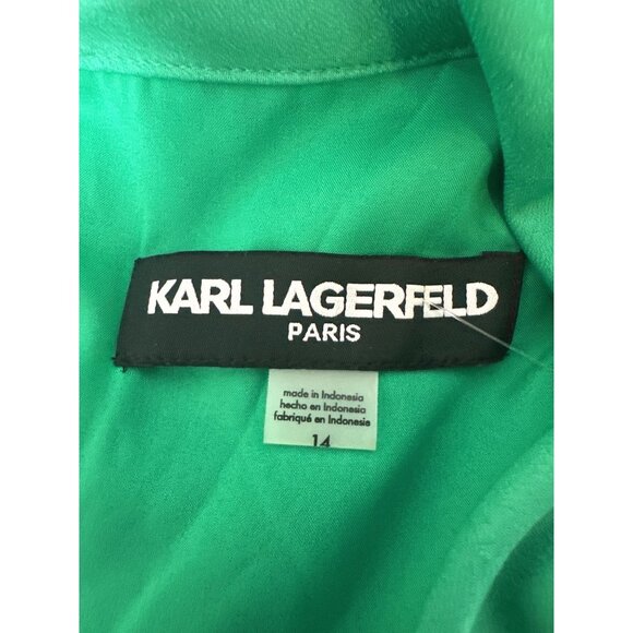 Karl Lagerfeld Sleeveless Green Maxi Dress - Picture 7 of 9